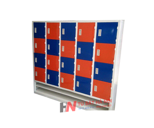 Tủ sắt mầm non 20 ngăn có khay để giày dép